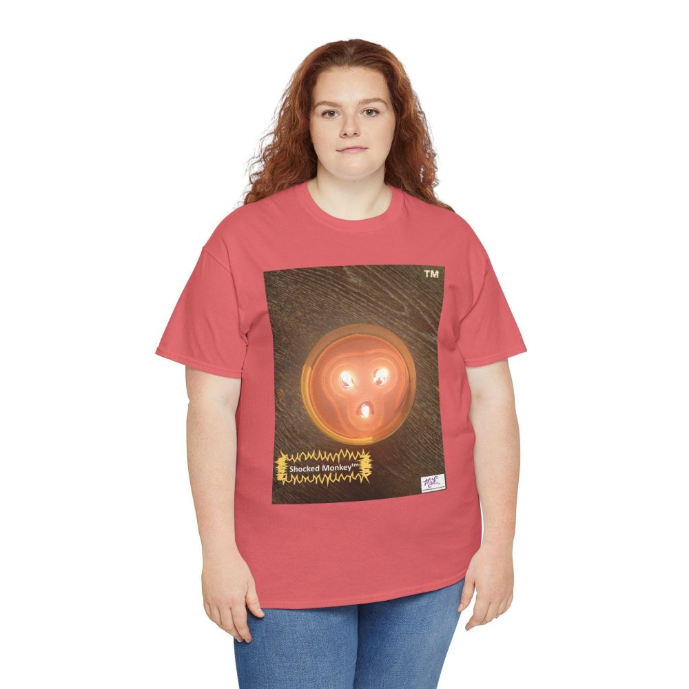 Product Image and Link for Unisex Heavy Cotton Tee: Shocked Monkey(tm) – Seven Colors