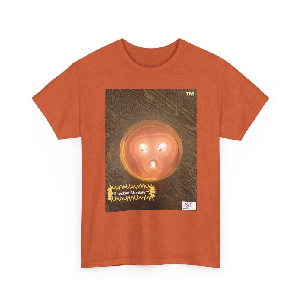 Product Image and Link for Unisex Heavy Cotton Tee: Shocked Monkey(tm) – Seven Colors