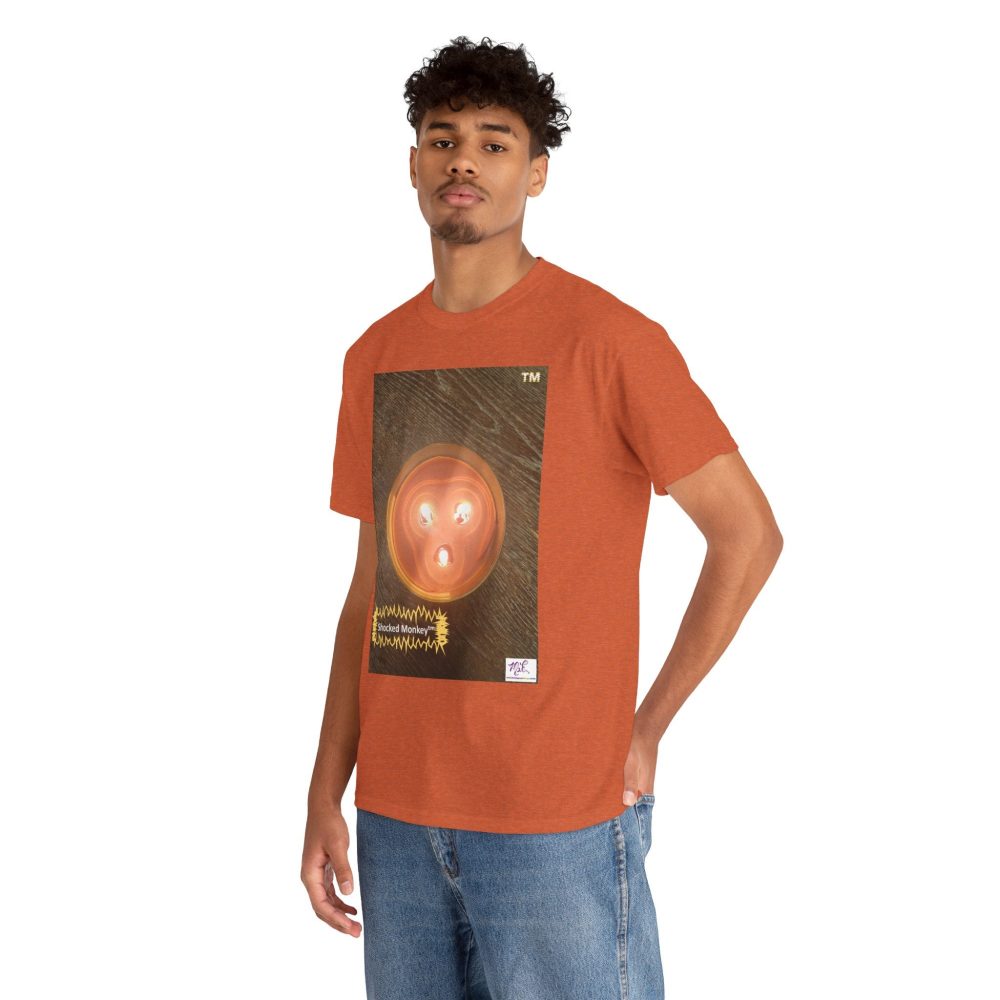 Product Image and Link for Unisex Heavy Cotton Tee: Shocked Monkey(tm) – Seven Colors