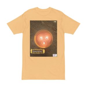 Product Image and Link for Men’s Heavyweight Tee: “Shocked Monkey(tm)” – Four Colors