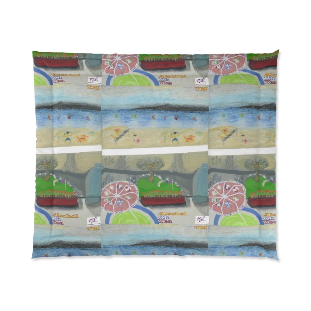 Product Image and Link for Comforter: “Alcohol Oh Yea(tm)” – Two Sizes