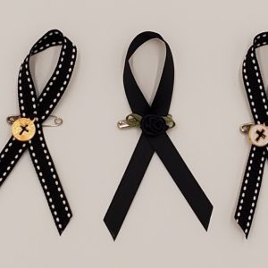 Product Image and Link for Black Awareness Ribbon – 100 Pack