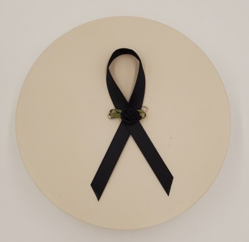 Product Image and Link for Black Awareness Ribbon – 3 Pack