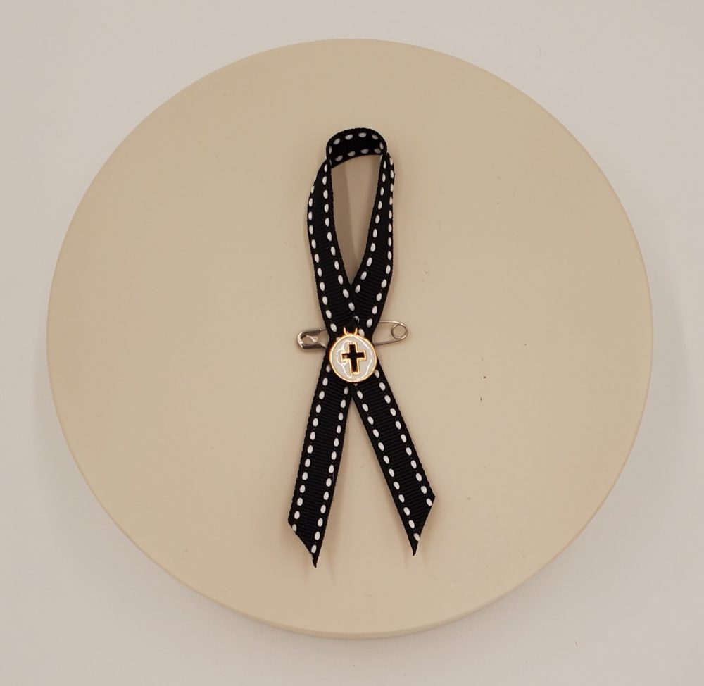 Product Image and Link for Black Awareness Ribbon – 3 Pack