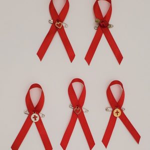 Product Image and Link for Red Awareness Ribbon – 100 Pack